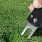 2PCS Golf Divot Repair Tool Putt Alignment Ball Marker Pop-up Fork Tine