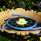 Solar Powered Floating Fountain with 12pcs Spray Heads RGB LED Bird Bath Water Fountain with 12pcs Spray Heads
