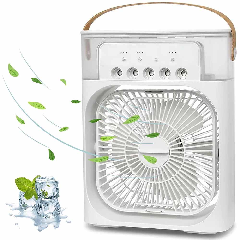 Air Cooler USB Misting Fan 3 Speeds 500ML Water Tank Desk Fan