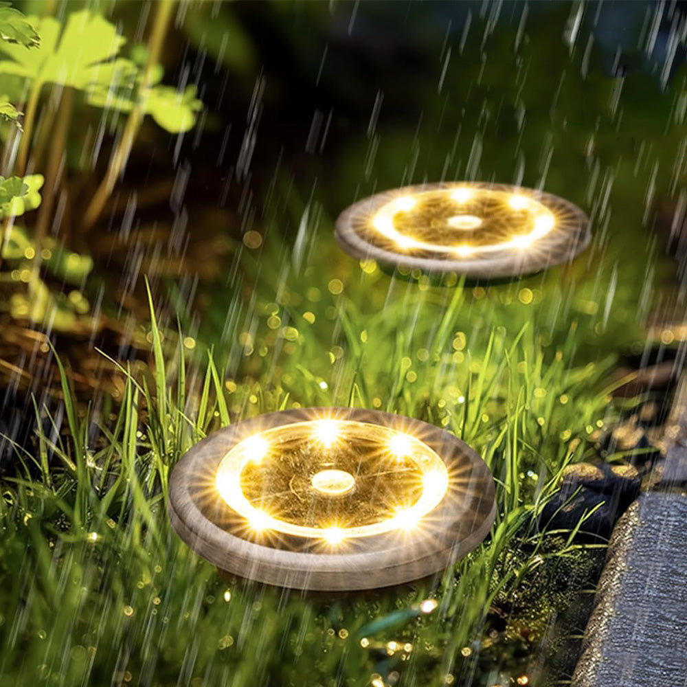 10 Pack Mini Solar Ground Lights for Garden and Pathway Warm Light