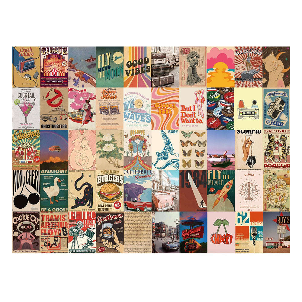 50Pcs Y2k Aesthetic Wallpaper Downtown Girl Room Poster Decor
