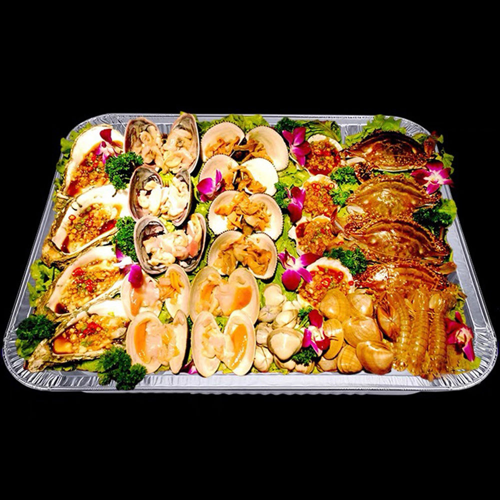 10Pcs Disposable Aluminum Foil Pans With Lids Steam Table Bakeware
