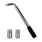 Telescopic Car Wheel Brace with 2 Sockets L Shaped Universal Wheel Wrench for Tire Removal