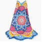 2Pcs Bohemian Lotus Flower Beach Towel Blanket