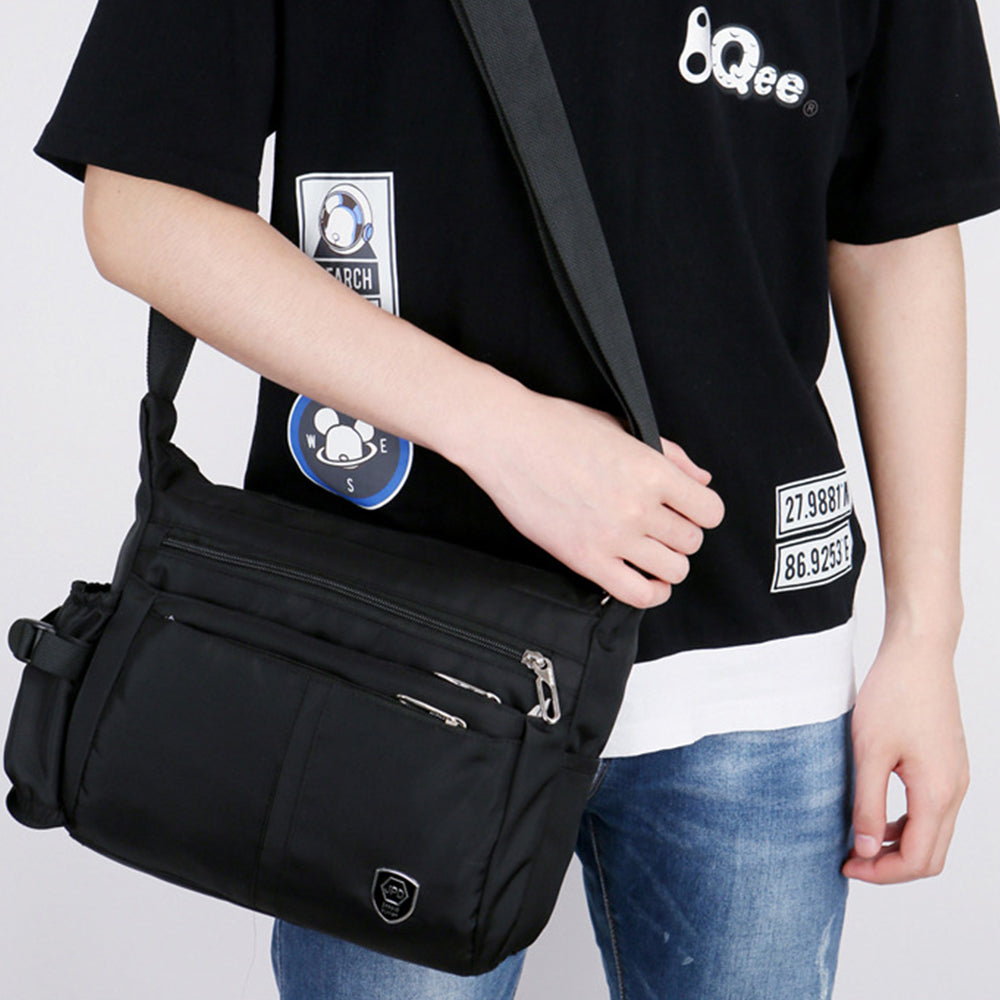 Water-Resistant Messenger Bag for Men Lightweight Travel Crossbody Sling Bag