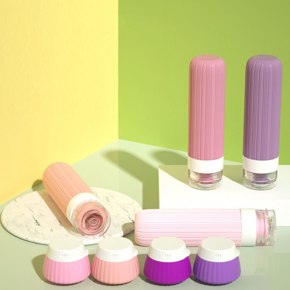 18 Piece Silicone Leak Resistant Travel Toiletry Bottle Set