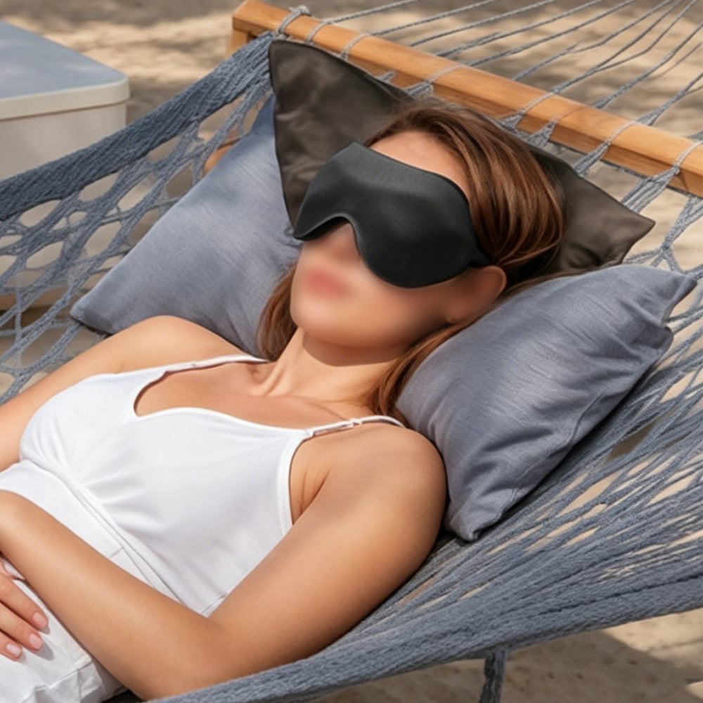 3D Full Blackout Sleep Mask Cooling Memory Foam Eye Mask Adjustable Headband