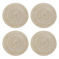 Round Braided Placemats Set of 4 Washable Place Mats for Dining Tables