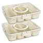 Divided Serving Tray with Lid and Handle 4 Compartments Snack Container