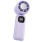 100 Speeds Digital Display Cooling Fan USB Fan with Lanyard and Phone Holder Base