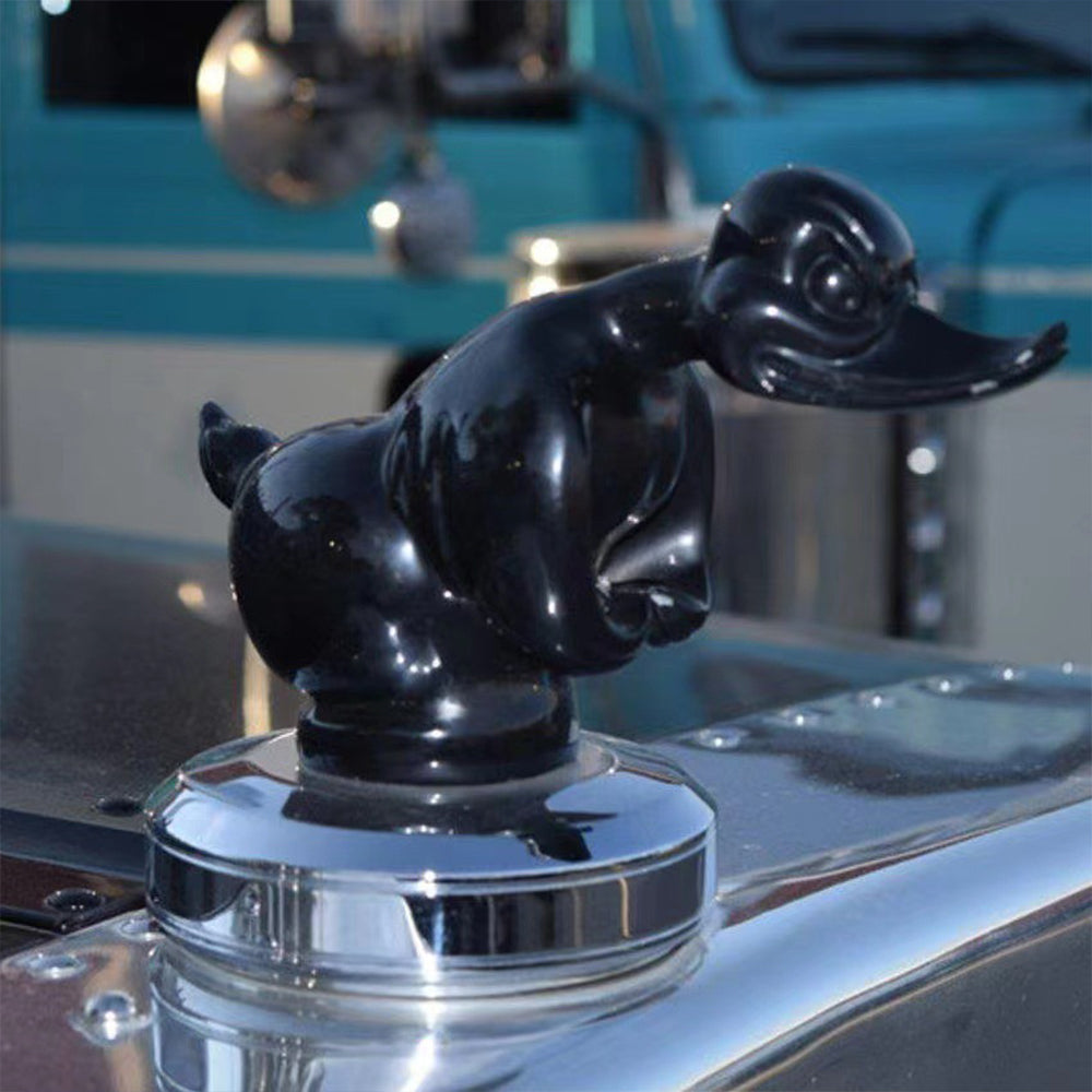 Angry Rubber Duck Car Hood Ornament Resin Decoration for Motorcycle and Car