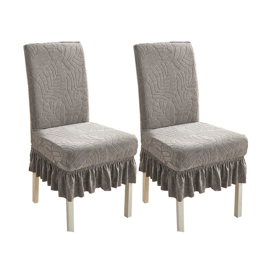 2Pcs Ruffled Skirt Stool Chair Protectors