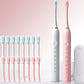 Couple's Electric Toothbrush Set with Travel Case -White and Pink