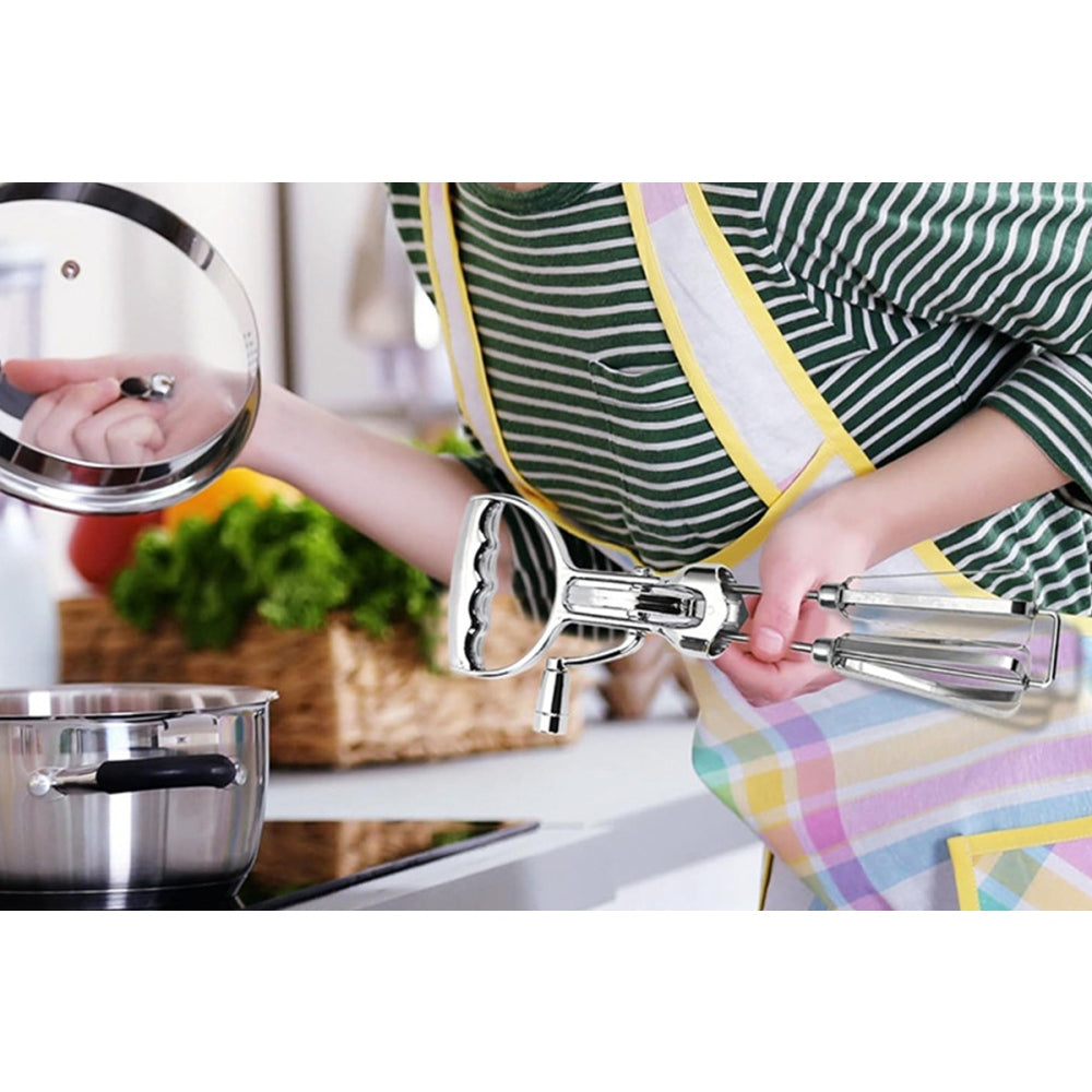Stainless Steel Egg Beater Manual Hand Mixer Kitchen Cooking Tools