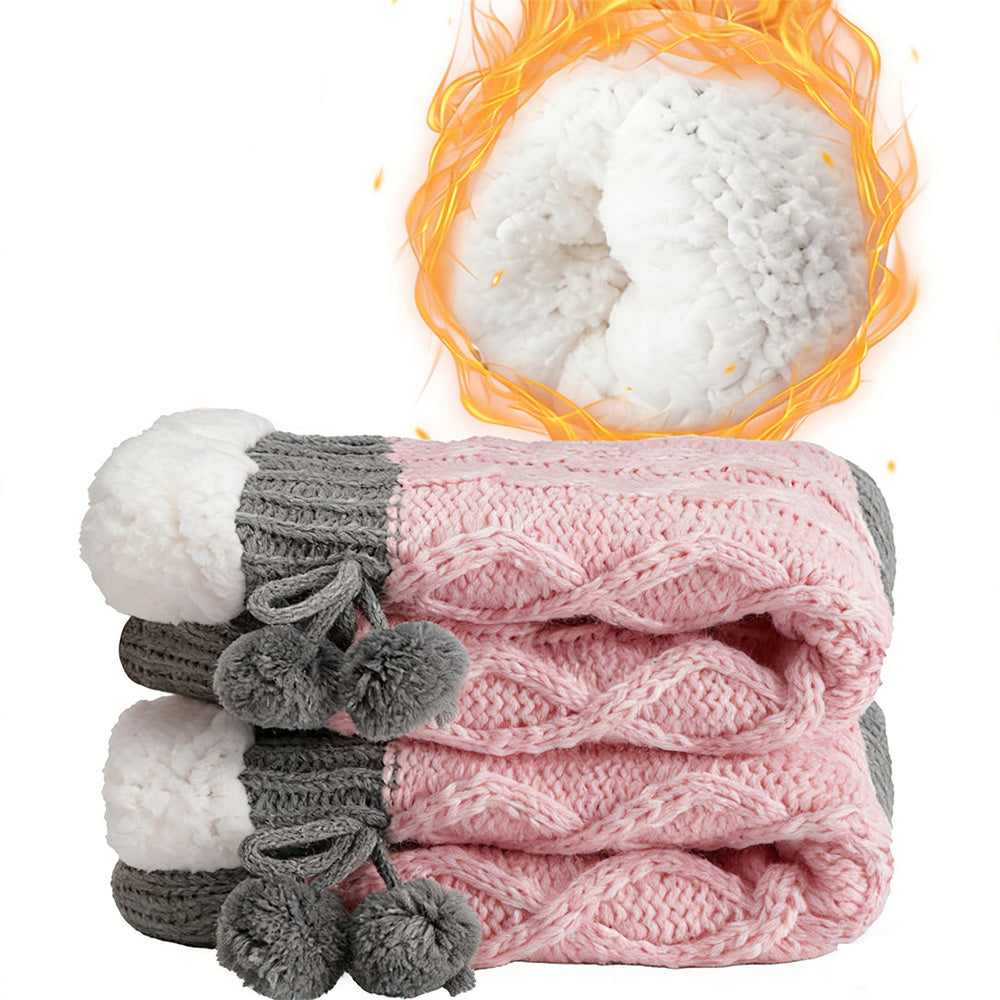 Womens Slipper Fuzzy Grips Socks Fluffy Winter Warm Thick Thermal Cozy Plush Non Slip Cabin Soft Fleece Socks