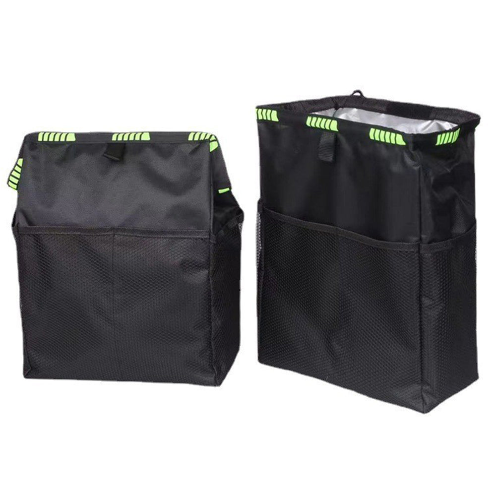 2Pcs Water-Resistant Car Back Seat Trash Can Hanging Organizer Bag