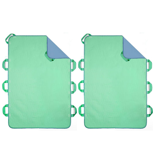 2XAbsorbent Bed Pad Washable and Leak-Proof with 8 Handles