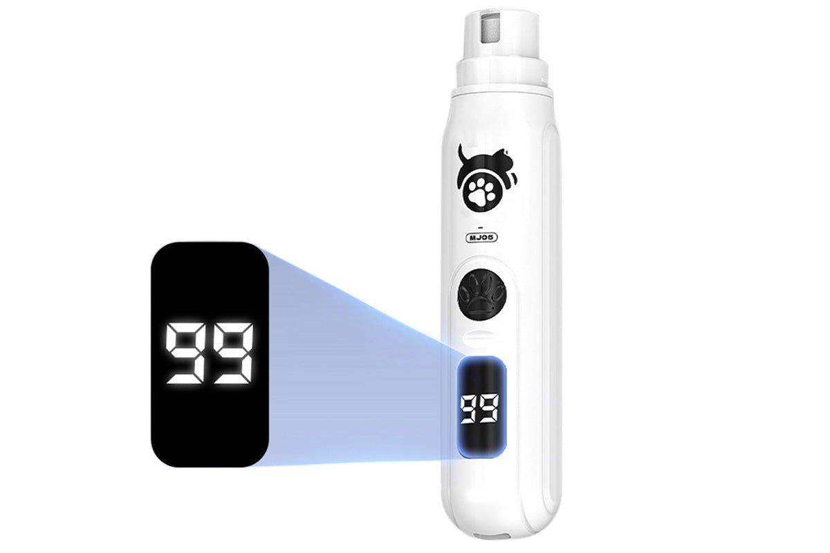 LED Display Pet Nail Grinder Dog Nail Trimmers With 3 Speeds For Small Large Dogs And Cats
