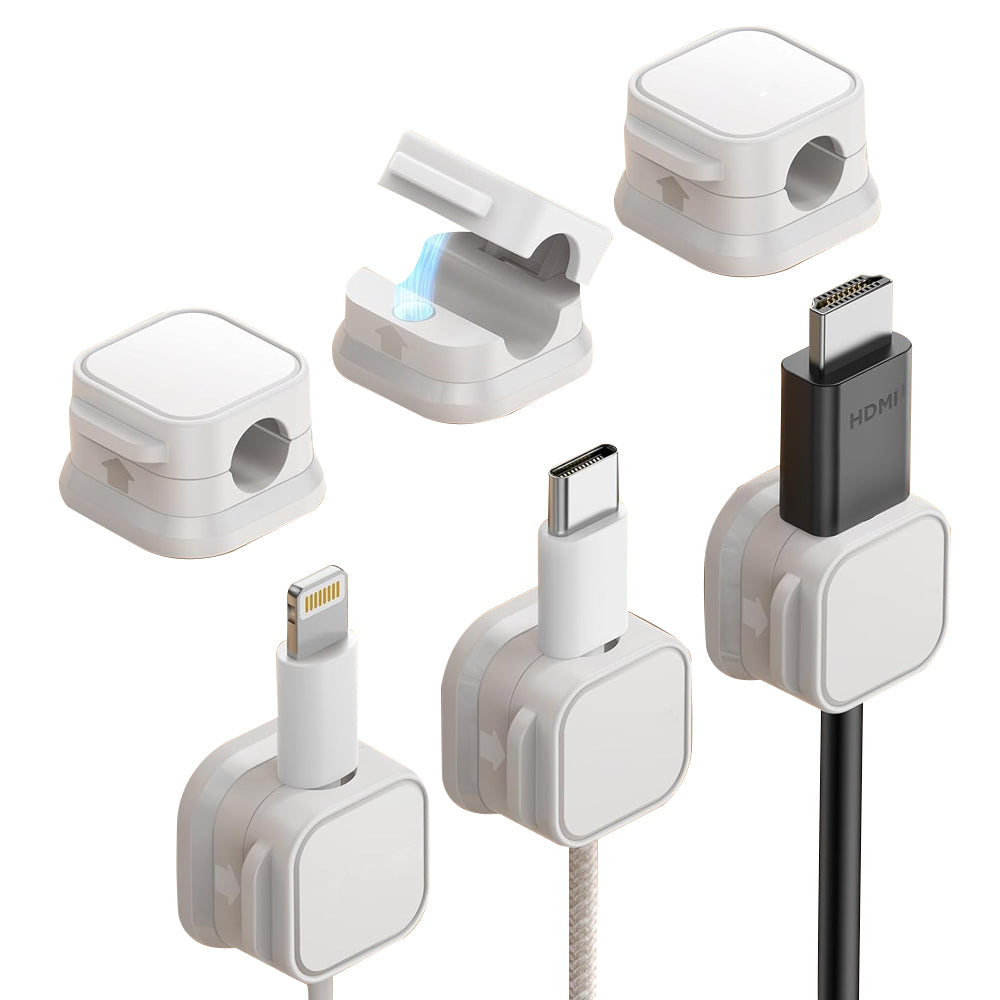 3Pcs Self-Adhesive Cable Clips for Desk Cord Organization