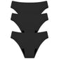 Period Swimwear Menstrual Leakproof Bikini Bottoms Low Waisted Swim Bottoms-Black
