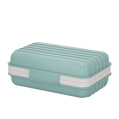 2-Layer Soap Box Container with Lid Travel Soap Holder