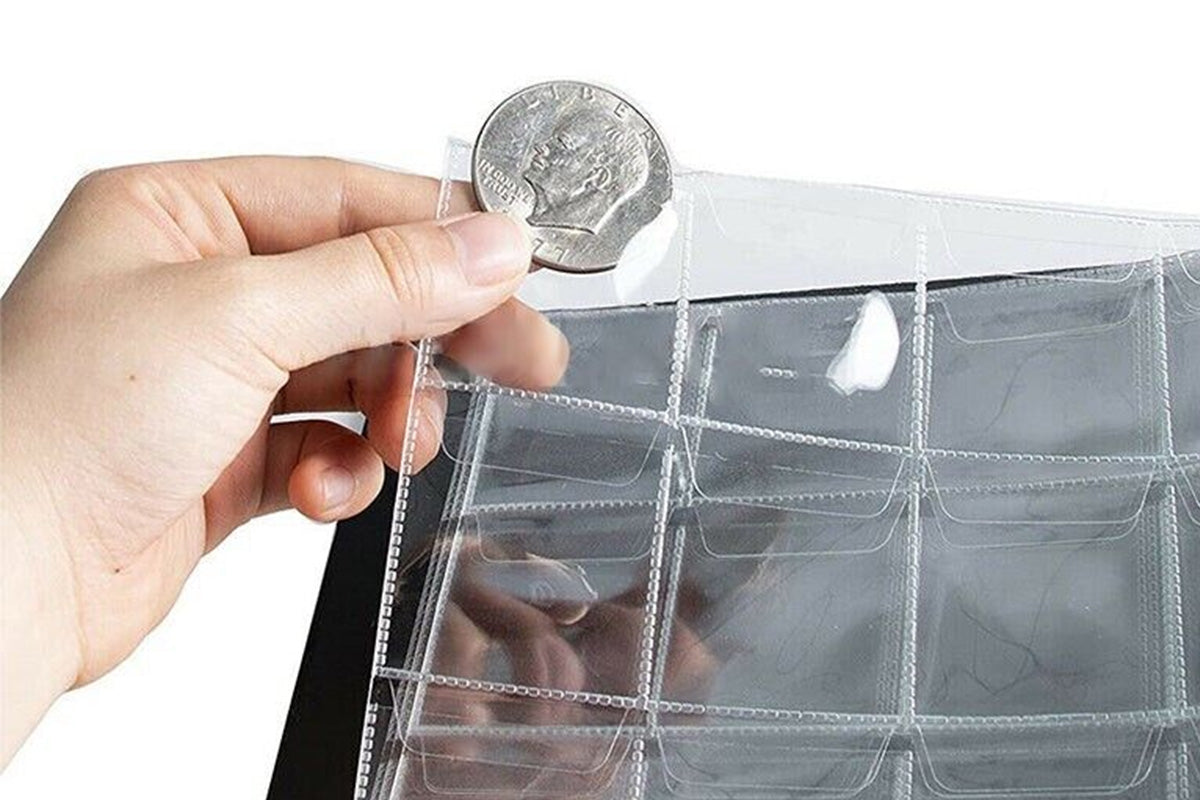 480 Slots Coin Collection Album Removable Pages Coin Storage Book