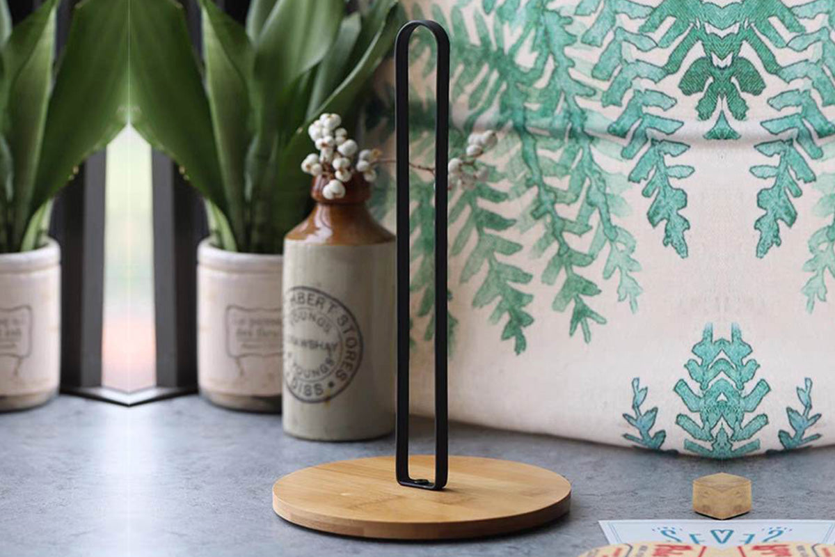 Paper Towel Holder Freestanding for Kitchen Countertop with Non Slip Base