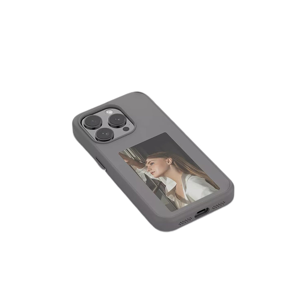 Ink Screen Display DIY Custom Picture iPhone Case-For iPhone 15 Pro