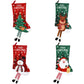 4Pcs Christmas Stocking Goodies Sock Xmas Wall Tree Party Hanging Candy Bag Decoration