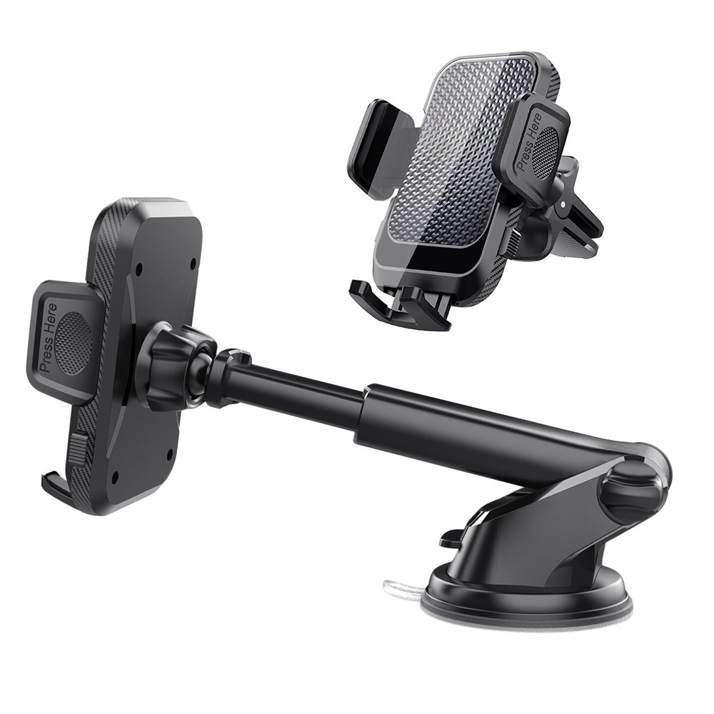 2 PCS Car Phone Holders for Windshield Dash Air Vent Rotatable Phone Mount for iPhone Smartphone
