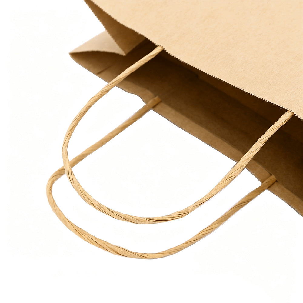 50 Pack Brown Kraft Paper Gift Shopping Bags with Handles for DIY