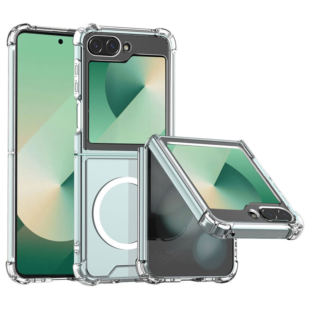 Shockproof Clear Cover for Samsung Galaxy Z Flip5/Flip6 5G Phone Case