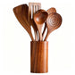 7 Piece Kitchen Utensil Cooking Spoon Set with Holder