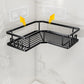 2 Piece Carbon Steel Adhesive Corner Shower Caddy Set for Bathroom