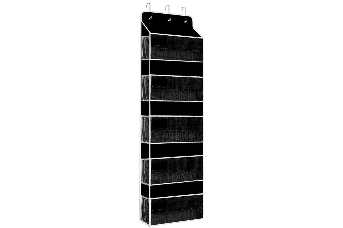 5-Tier Over the Door Hanging Storage Organizer with 10 Side Mesh Pockets