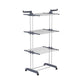 4-Tier Clothes Drying Airer Foldable Stainless Steel Movable Drying Rack