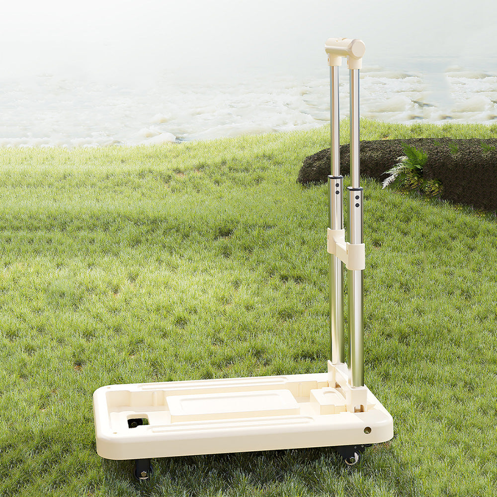 Folding Hand Truck Portable Dolly Cart Wheels with Elastic Rope for Travel Camping