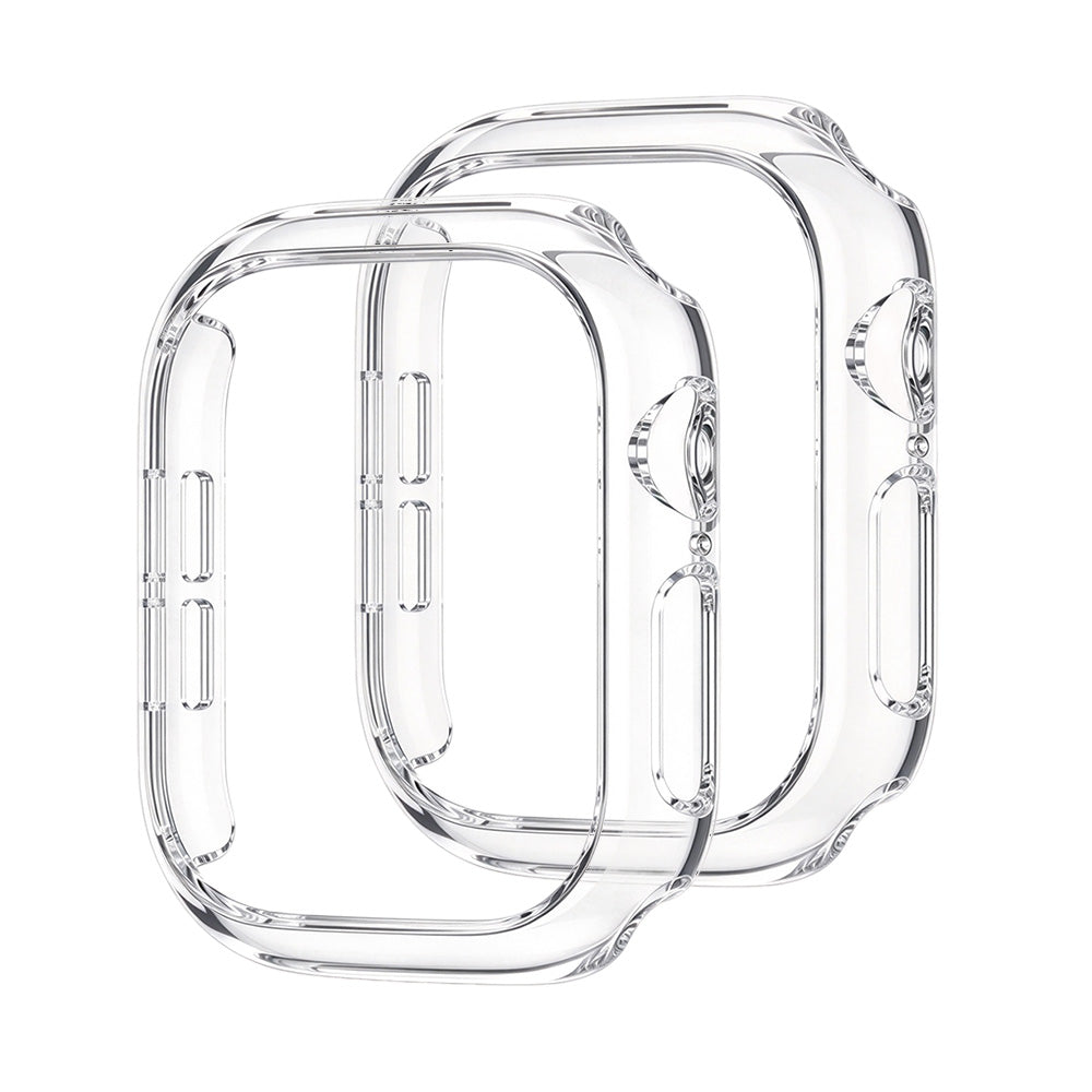 2 Piece Case and Screen Protector Set for Apple Watch Series 12-Transparent
