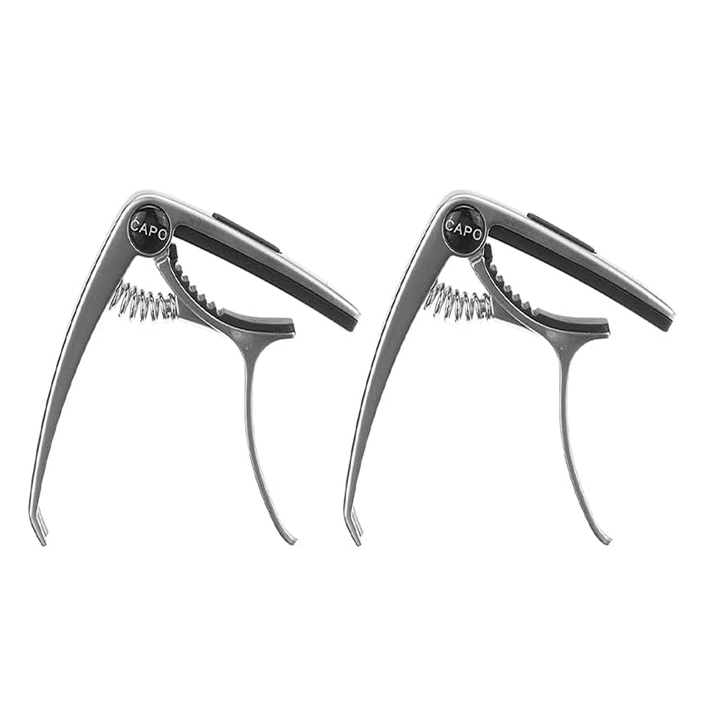 2Pcs Zinc Alloy Electric Guitar Tuner Folk Dual-use Guitar Clip Accessories