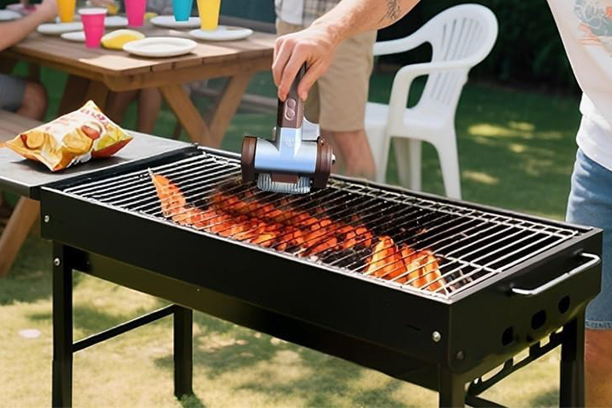 Electric Grill Cleaner Stainless Steel Grill Brush with LED Light Dishwasher Safe