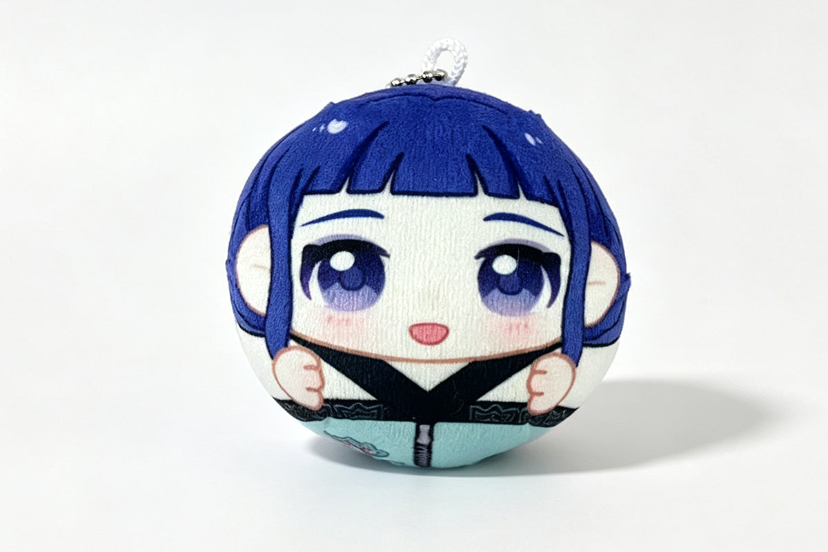 7cm Cartoon Inspired Round Plush Keychain Soft Squishy Ball Ornament Bag Pendant Christmas Gift