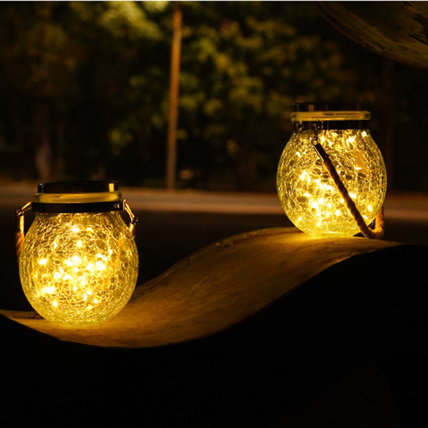 30LED Solar Light Hanging Outdoor Decoration Waterproof Glass Bottle Lantern