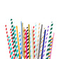 200 Pcs Paper Straws Biodegradable Disposable Drinking Straws Multi Colored