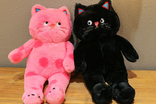 Cuddle Spotted Cat Plush Stuffed Toy Couple Cat Doll Couple Gift Polka Dot Cat Doll