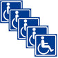 5 Pack Handicap Parking Sign Disabled Decal Sticker for Vehicle Window Car Van