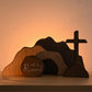 Easter Empty Tomb Easter Scene And Cross Decoration Wood Easter Resurrection Scene For Tiered Tray