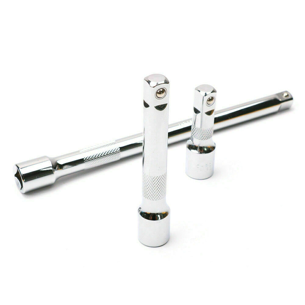 3 Piece Half Inch Drive Socket Extension Bar Set 7 12 and 25cm