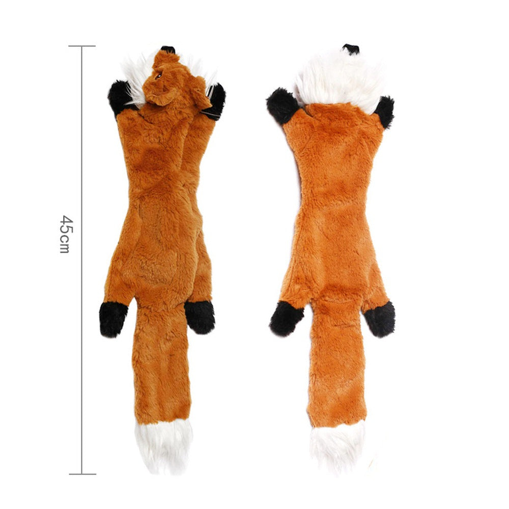Dog Squeaky Animal Plush Toy No Stuffing