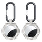2-Pack for Airtag Holder Case with Keychain TPU Shockproof Cover Anti-Scratch Key Chain for AirTag