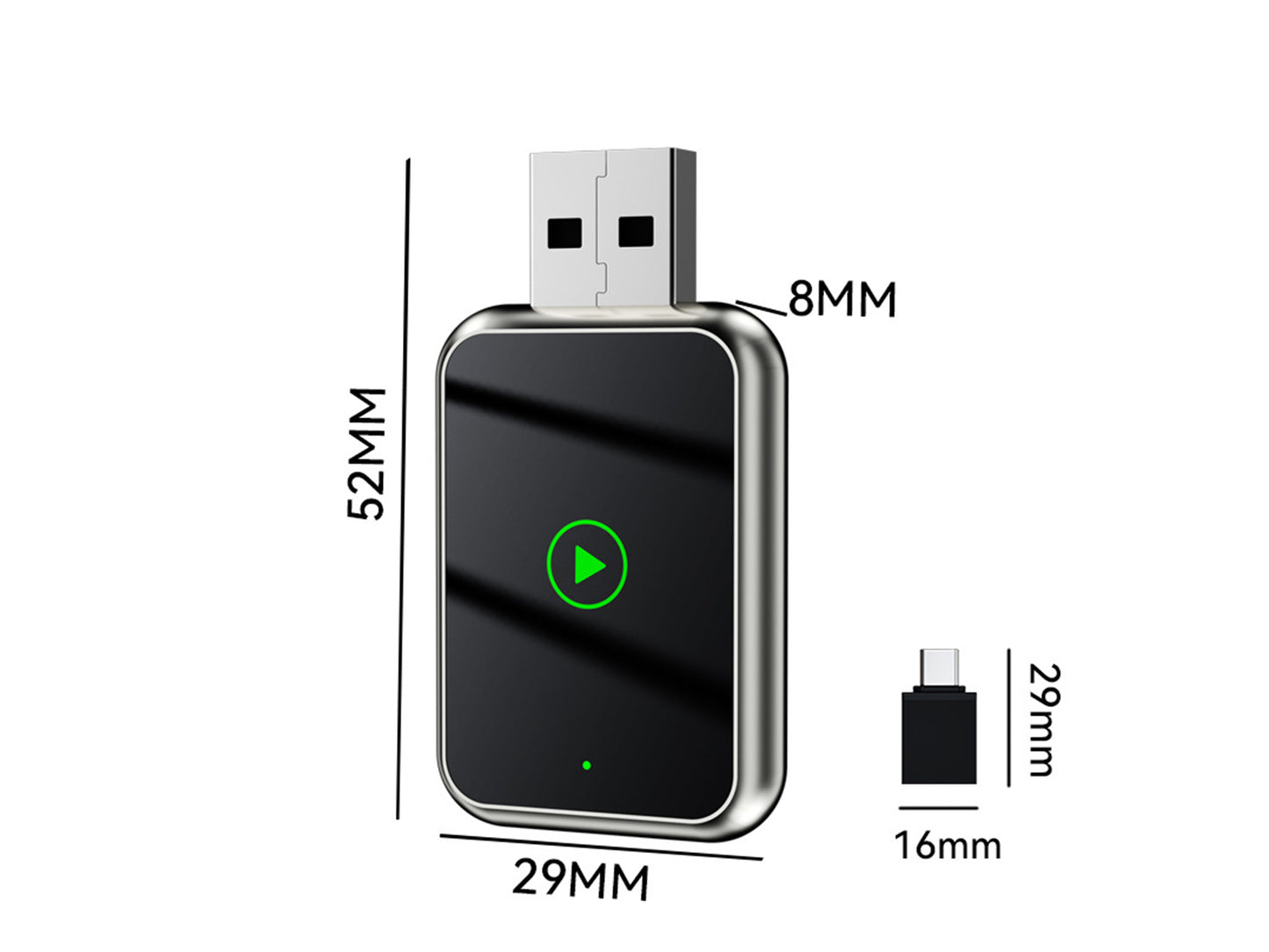 CarPlay Wireless Adapter for iPhone iOS with Converters for Android